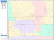 Rancho Cucamonga  Wall Map Color Cast Style